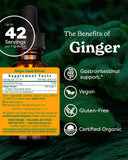 Herb Pharm Ginger Extract Tincture bottle side view