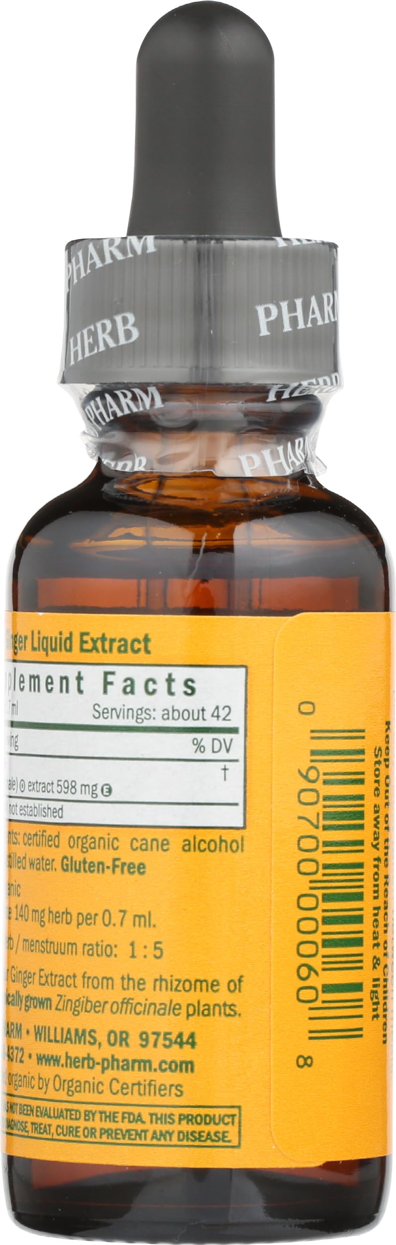 Herb Pharm Ginger Extract Tincture with natural background