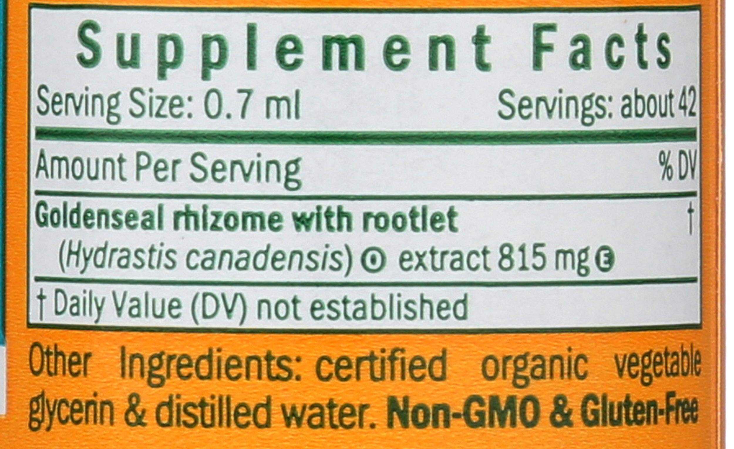Herb Pharm Goldenseal Extract 1 Ounce back view