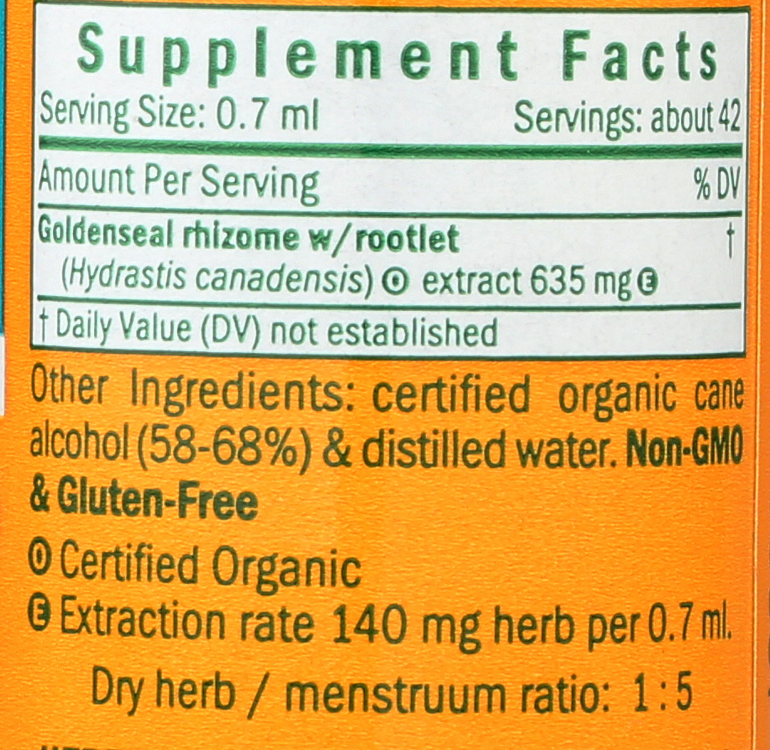 Herb Pharm Goldenseal Extract 1 Ounce side view