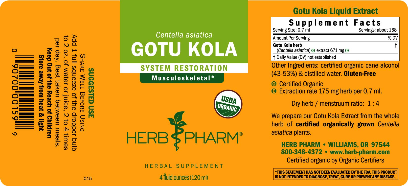 Herb Pharm Gotu Kola Liquid Extract 113g packaging