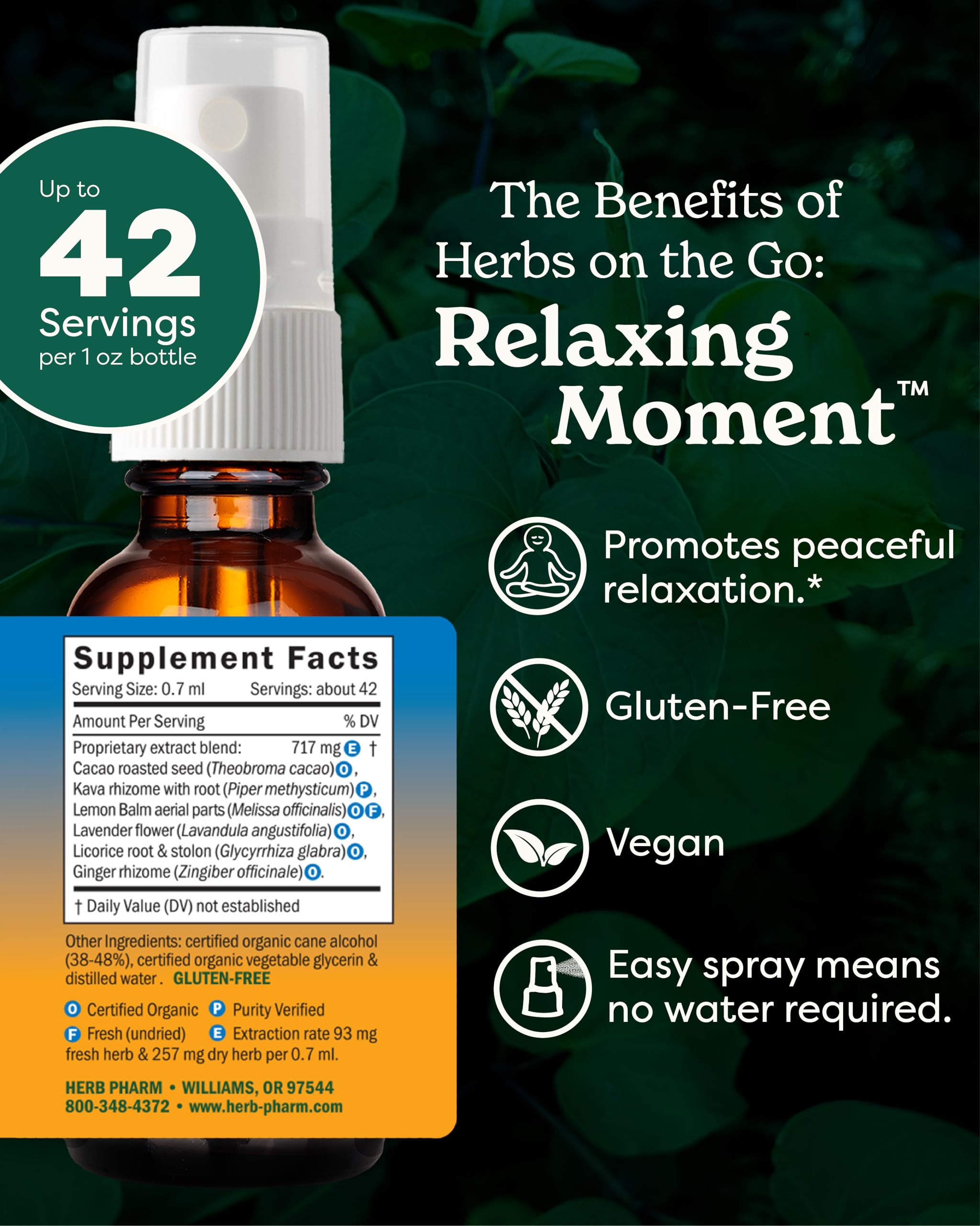 Herb Pharm Kava Kava Spray bottle side view