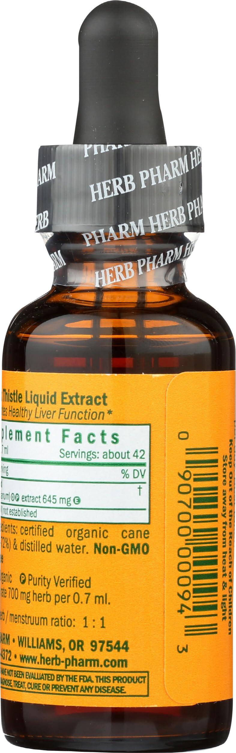 Herb Pharm Milk Thistle Tincture 1 oz packaging