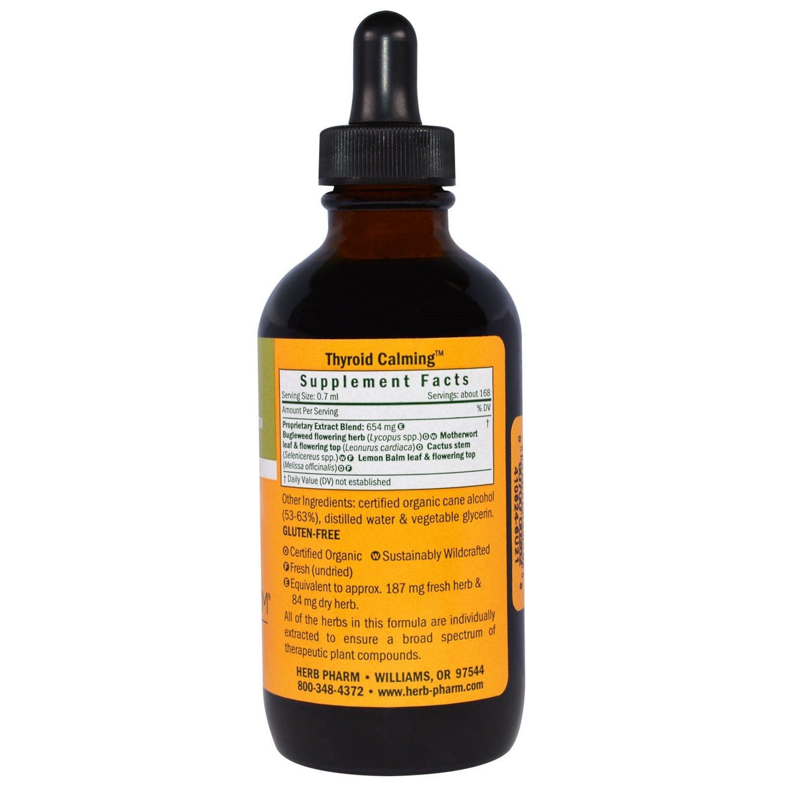 Herb Pharm Thyroid Calming Tincture 113g bottle with dropper