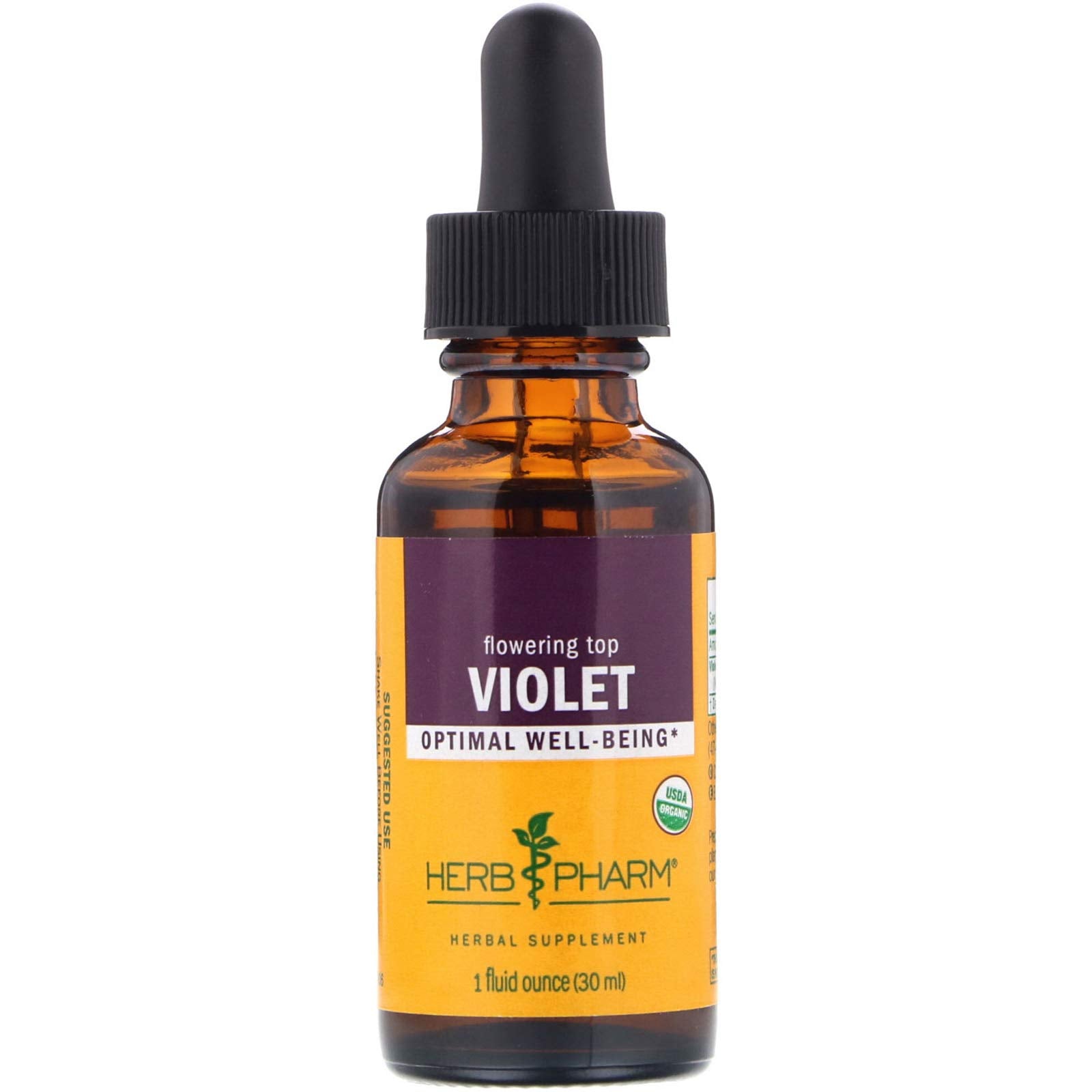 Herb Pharm Violet Extract 28g front view with label