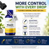 Herb-Science Liquid Vitamin B3 (Niacin) Drops in cobalt blue bottle