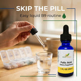 Herb-Science Liquid Vitamin B9 Folic Acid Supplement in a lifestyle setting