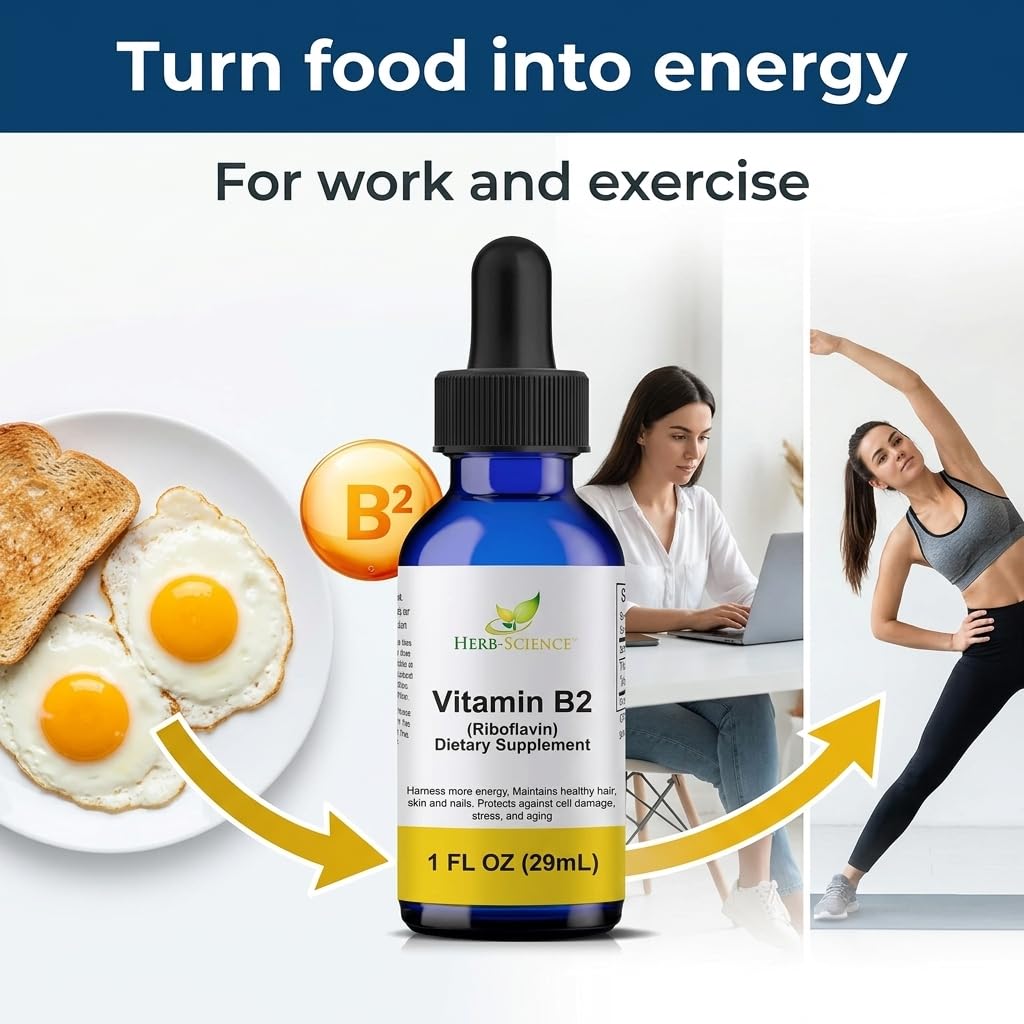 Herb-Science Vitamin B2 Riboflavin Liquid Drops packaging