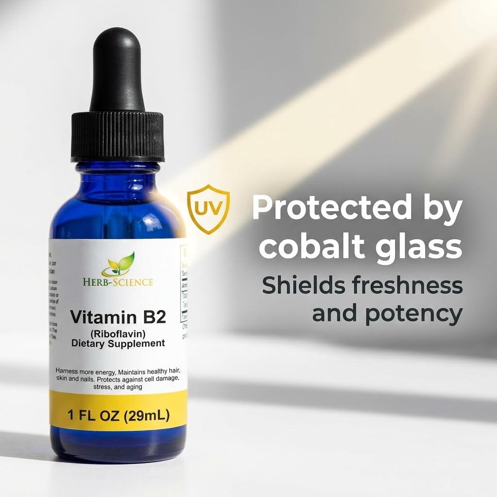Herb-Science Vitamin B2 Riboflavin Liquid Drops with fruit juice