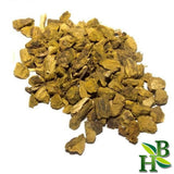 Herb To Body Cut & Sifted YellowDock Root 4oz pouch back view with ingredient details