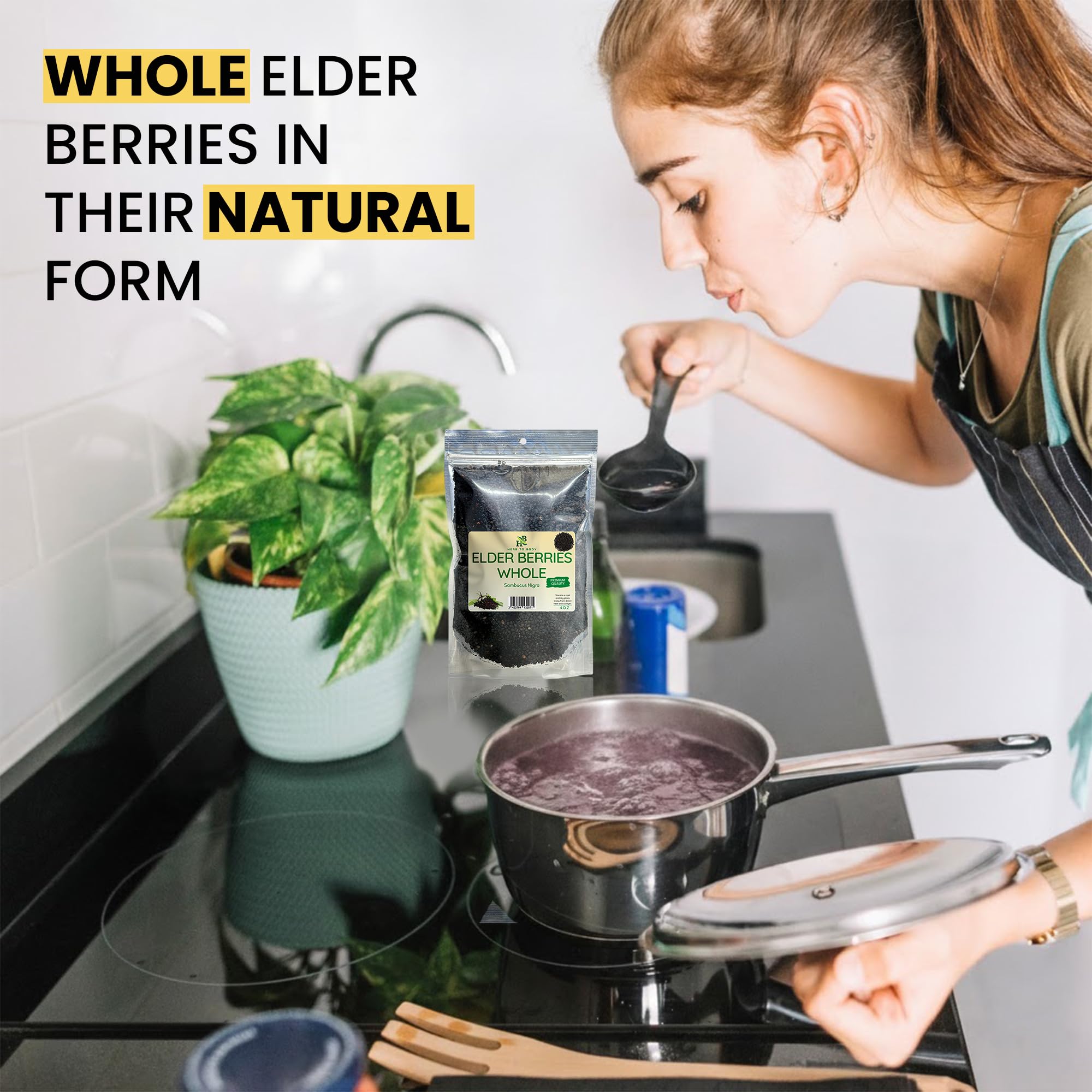 Herb To Body Organic Elderberry Dried Berries for syrups