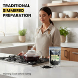 Herb To Body Organic Elderberry Dried Berries in a kitchen setting