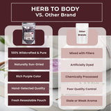 Herb To Body Purple Sea Moss prepared in a smoothie