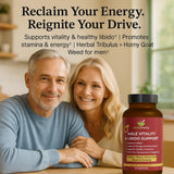 Herb Vitality Horny Goat Weed Supplement on a wooden table