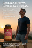 Herb Vitality Horny Goat Weed Supplement side view with dosage information
