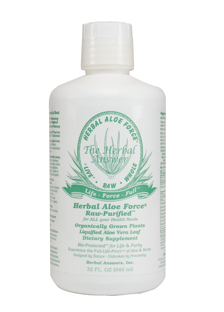 HERBAL ANSWERS Aloe Vera Liquid Supplement in a lifestyle setting