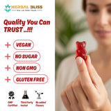 Herbal Bliss Iron Bisglycinate Gummies with Vitamin C and Zinc ingredients