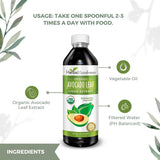 Herbal Goodness Avocado Leaf Extract Capsules with a glass of water