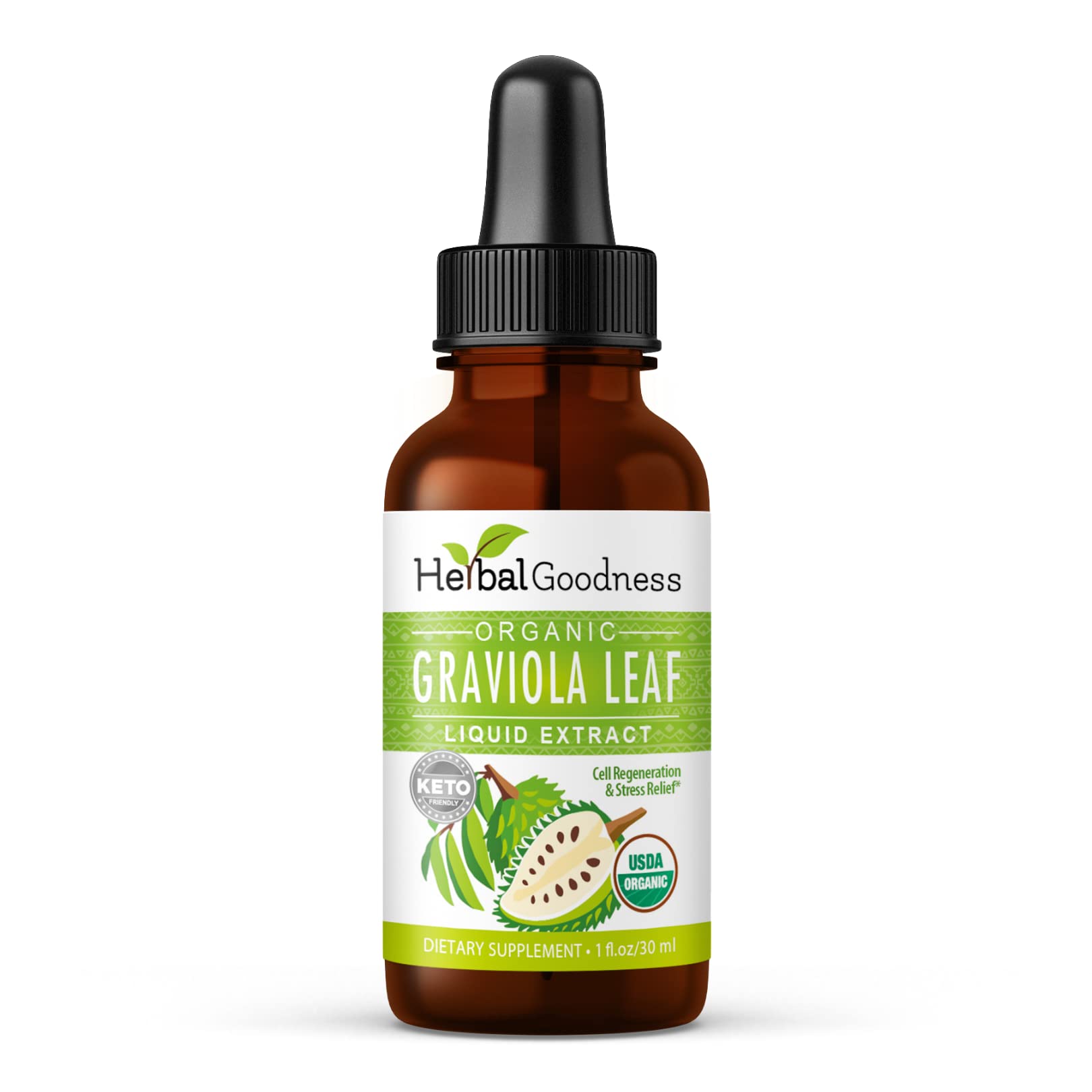 Herbal Goodness Graviola Soursop Leaf Extract 1000mg front view