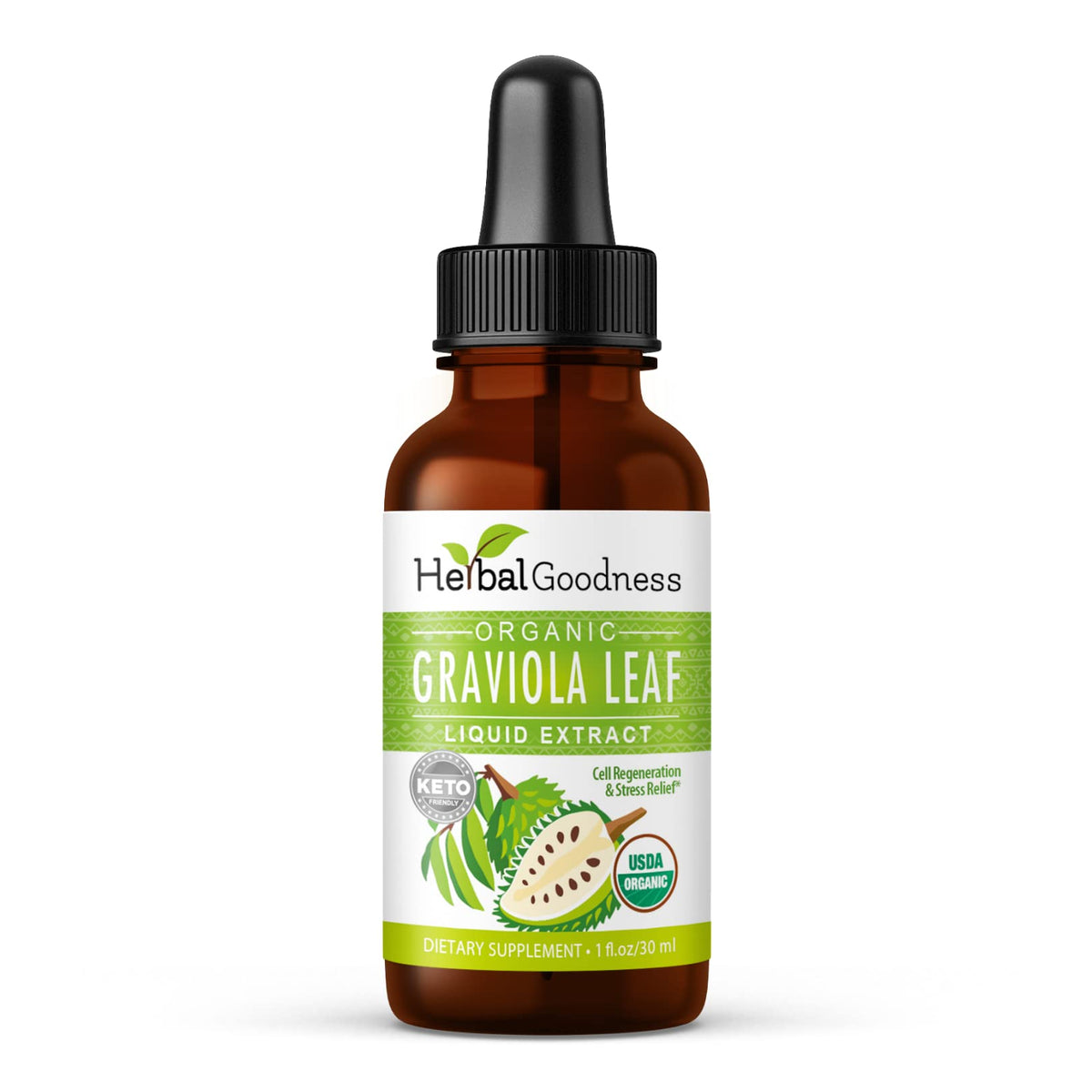 Herbal Goodness Graviola Soursop Leaf Extract 1000mg front view