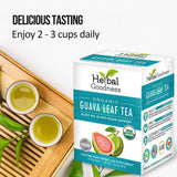 HERBAL GOODNESS Guava Leaf Tea brewed in cup