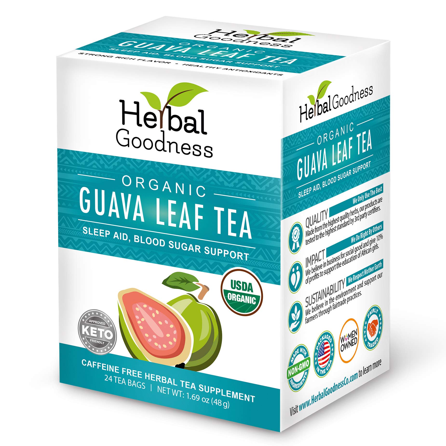 HERBAL GOODNESS Guava Leaf Tea packaging front view