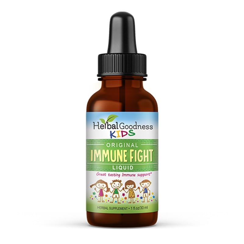 Herbal Goodness Kids daily wellness Support Liquid Supplement 28g front view