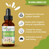 Herbal Goodness Kids daily wellness Support Liquid Supplement 28g packaging