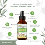 Herbal Goodness Kids daily wellness Support Liquid Supplement 28g with child-friendly items