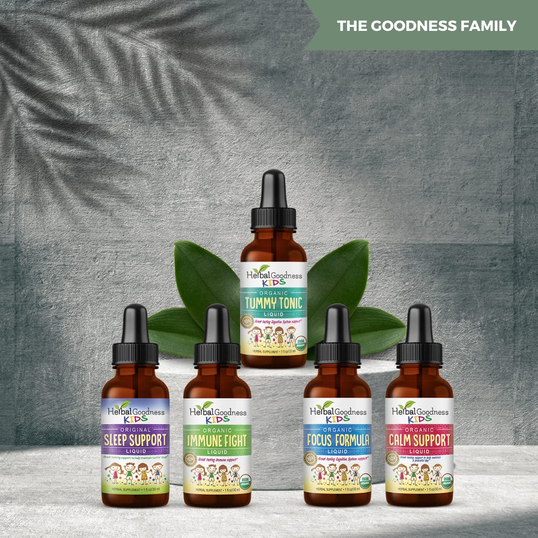 Herbal Goodness Kids Focus Formula Liquid Extract 1oz packaging details