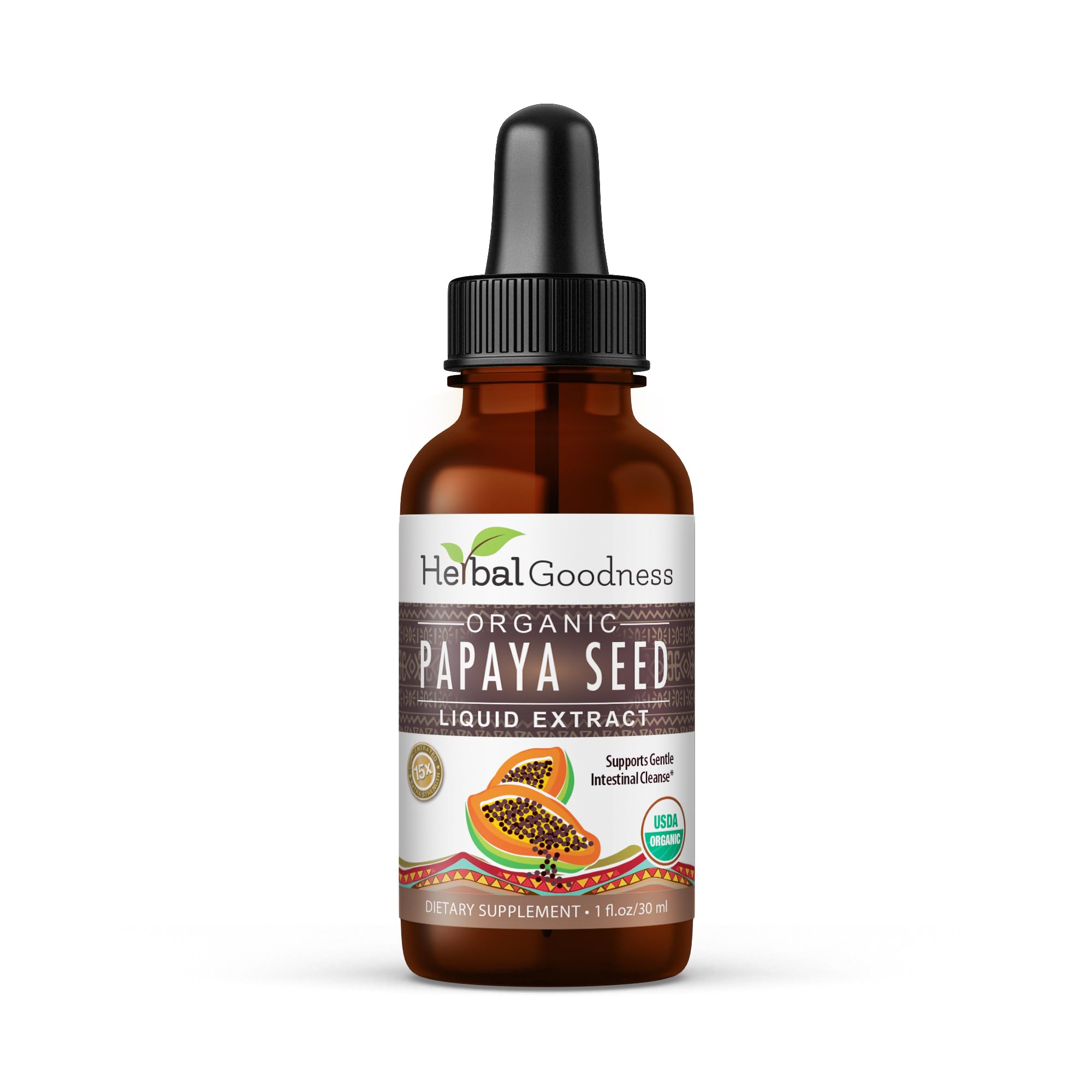 Herbal Goodness Organic Papaya Seed Powder 28g front view