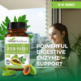 Herbal Goodness Papaya Leaf Capsules bottle with ingredients list