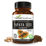 Herbal Goodness Papaya Seeds Capsules 1200mg front view