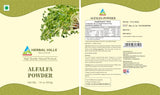 HERBAL HILLS Alfalfa Powder Green Superfood 472g packaging