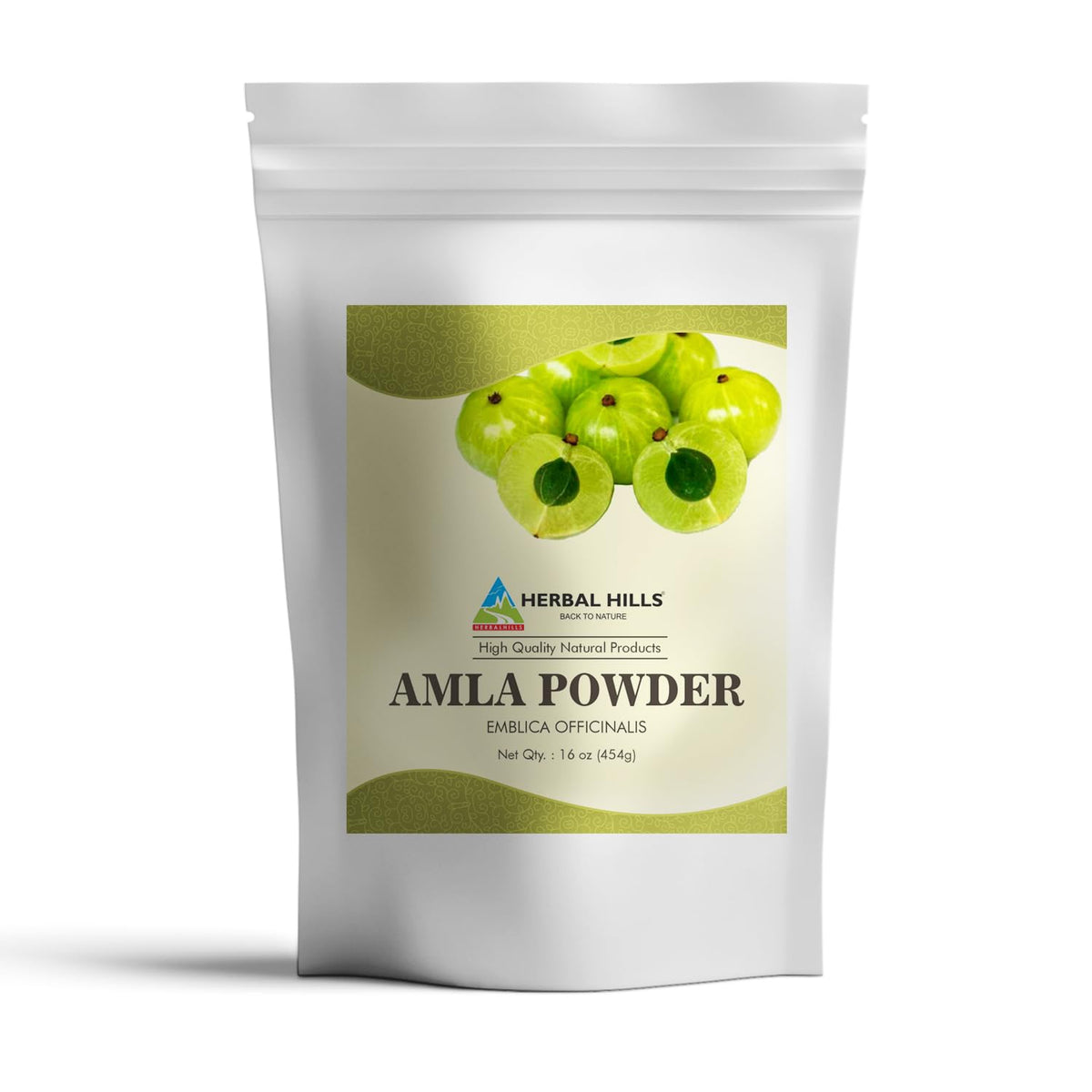 HERBAL HILLS Amla Powder 454g front view