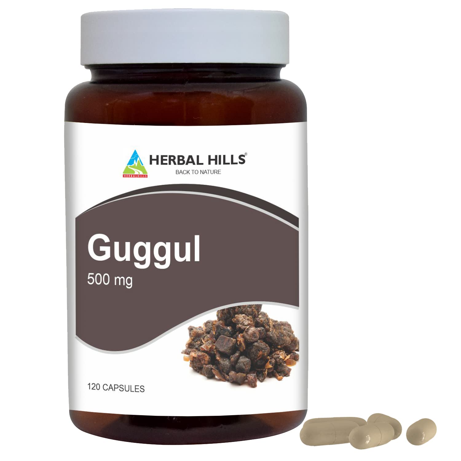 HERBAL HILLS Guggul Capsule 120 Count front view