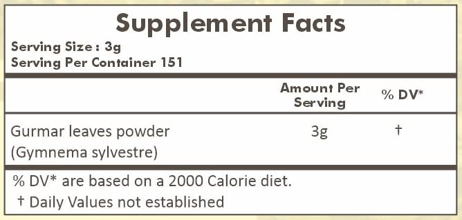 HERBAL HILLS Gymnema Sylvestre Powder side view