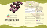 HERBAL HILLS Jamun Powder 454g in a bowl with a spoon