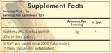 HERBAL HILLS Licorice Root Powder 476g back view with ingredient list