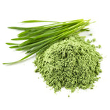 HERBAL HILLS Wheat Grass Powder packaging on a kitchen counter