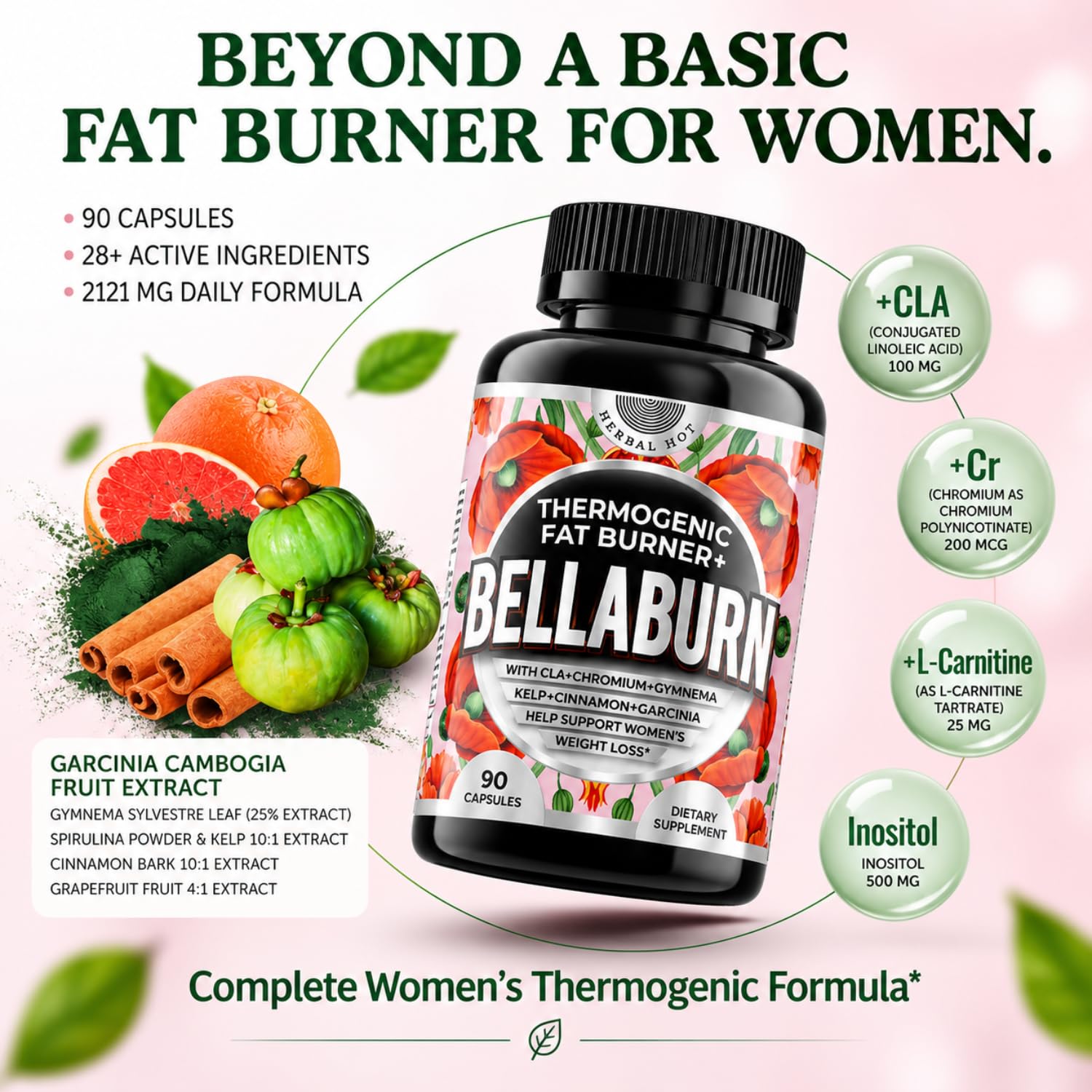 HERBAL HOT Bellaburn supplement facts and ingredients