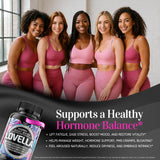 HERBAL HOT Lovella Horny Goat Weed Capsules on a wooden table