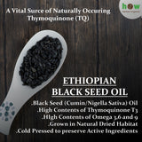 Herbal Organic Works Black Seed Oil 8oz with fresh nigella sativa seeds