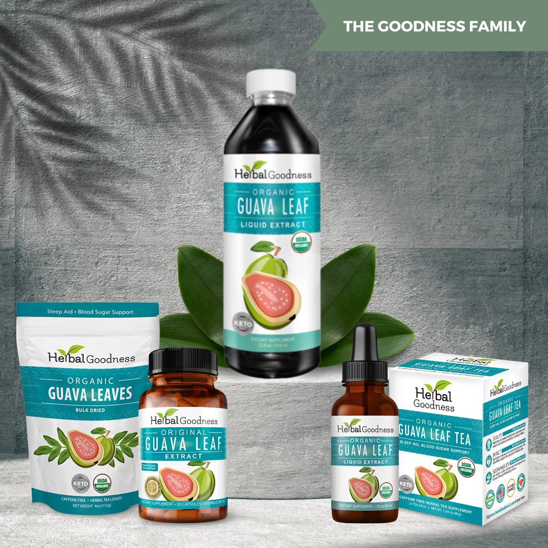 Herbal Papaya Guava Leaf Extract Liquid Supplement bottle