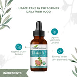Herbal Papaya Guava Leaf Extract Liquid Supplement ingredients