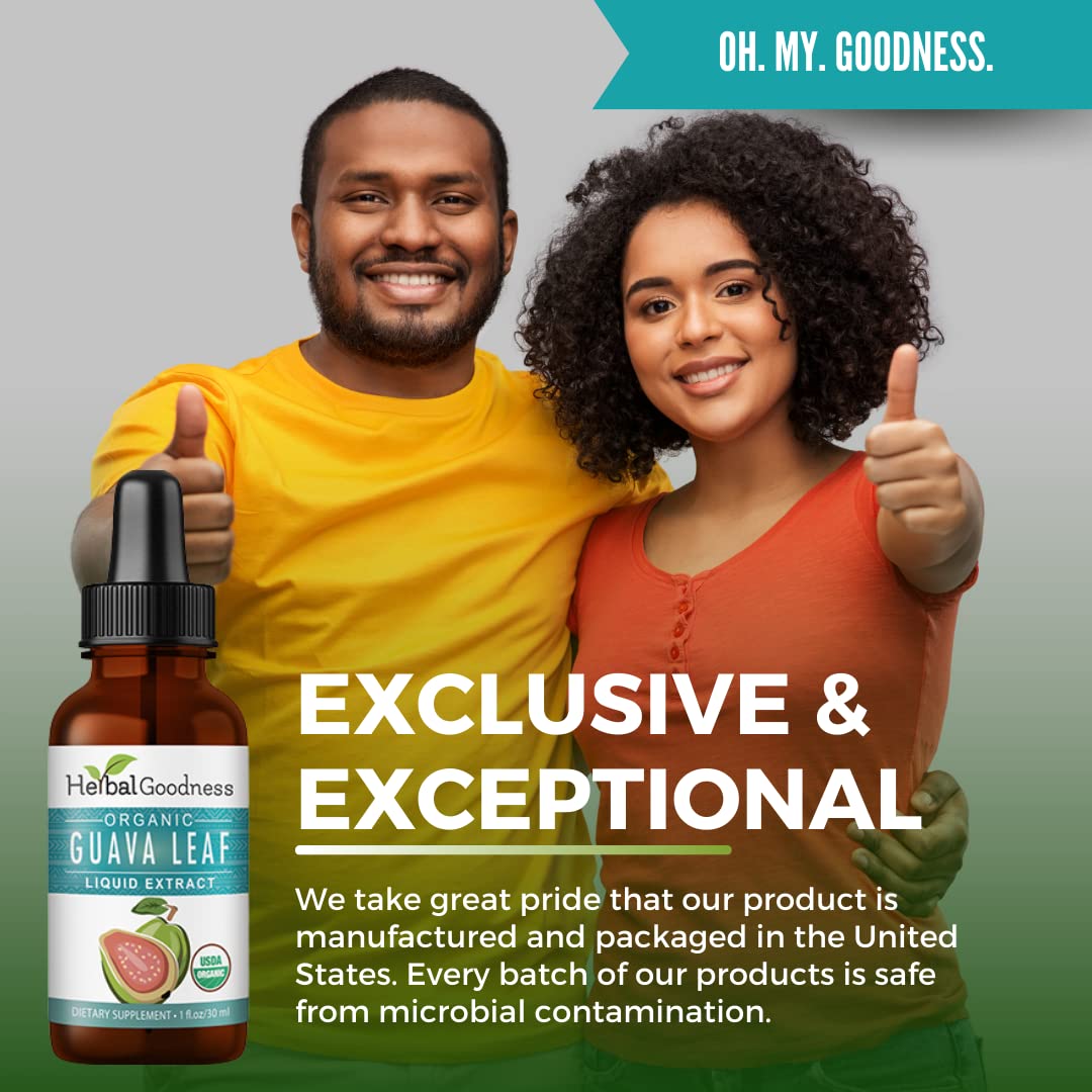 Herbal Papaya Guava Leaf Extract Liquid Supplement on a wooden table