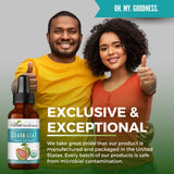 Herbal Papaya Guava Leaf Extract Liquid Supplement on a wooden table