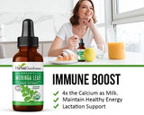 Herbal Papaya Moringa Liquid Drops label close-up