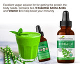 Herbal Papaya Moringa Liquid Drops on a kitchen counter