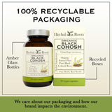 Herbal Roots Black Cohosh Supplement on a wooden table